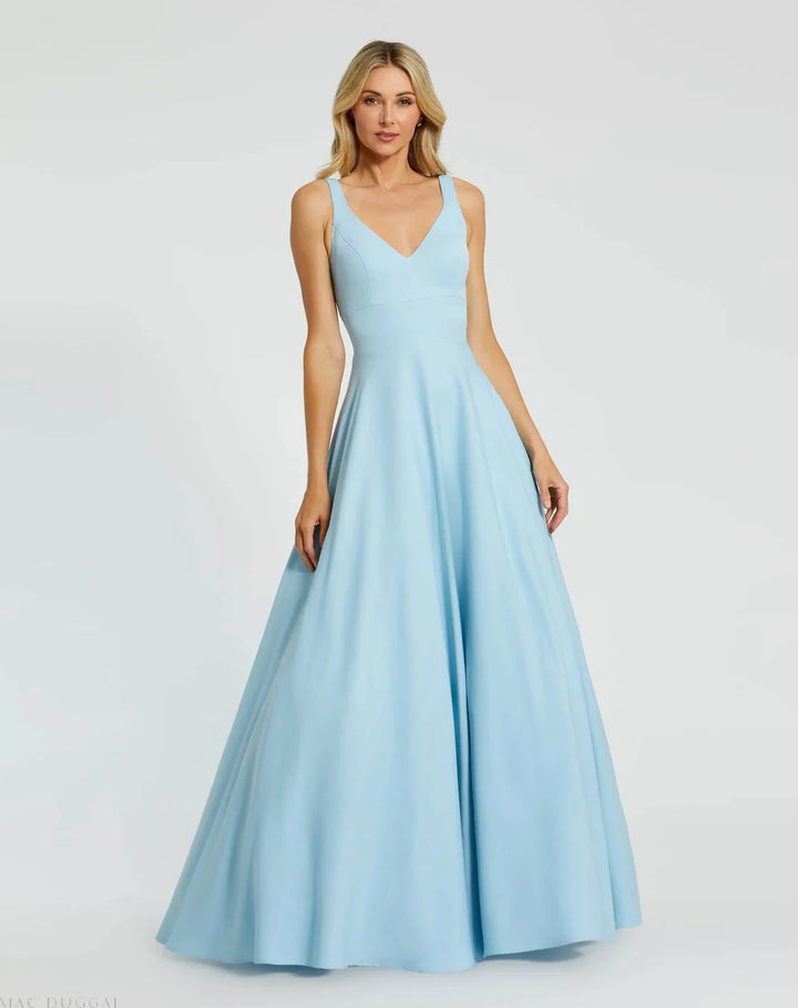 Mac Duggal 48924 Classic Sleeveless A-Line Gown with Pockets