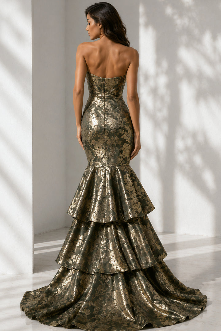 Jovani 49031 Strapless Sleeveless Corset Wedding Guest Dress