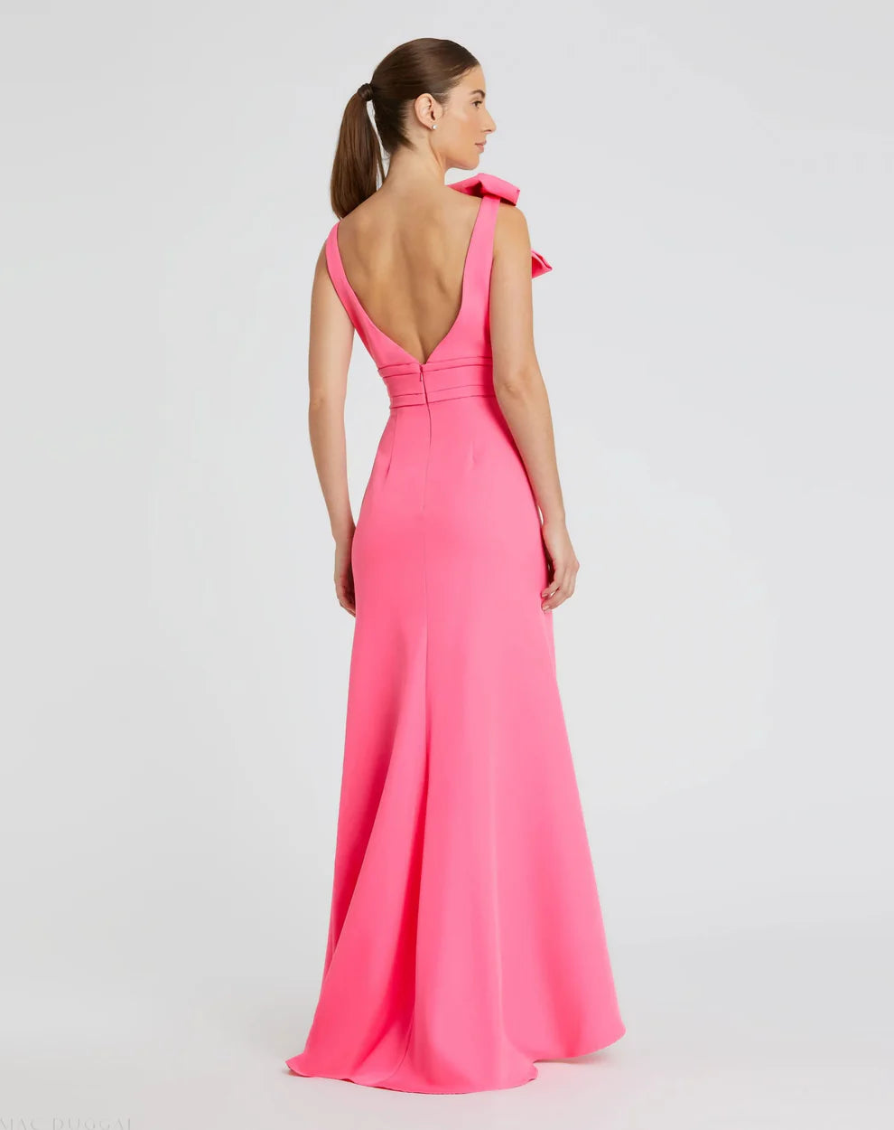 Mac Duggal 49454 Sleeveless V Neck Bow Detail Mermaid Gown