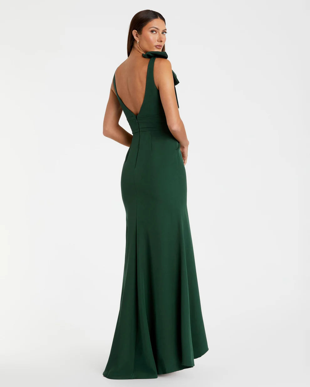 Mac Duggal 49454 Sleeveless V Neck Bow Detail Mermaid Gown