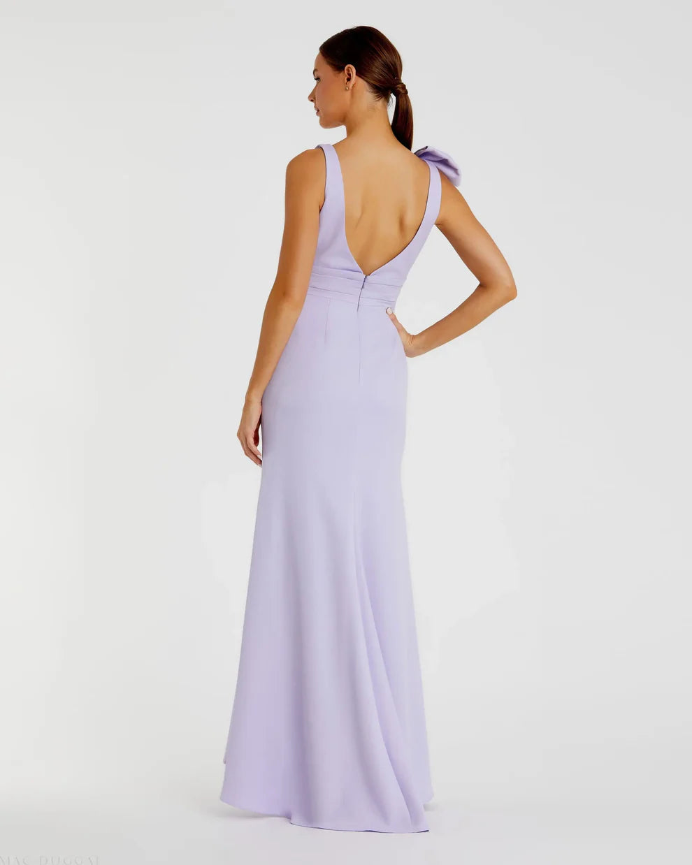 Mac Duggal 49454 Sleeveless V Neck Bow Detail Mermaid Gown