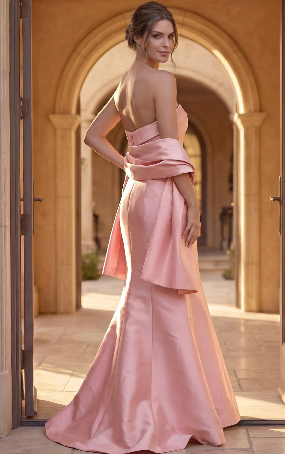 Jovani 49508 Strapless Satin Mermaid Gown - FOSTANI.com