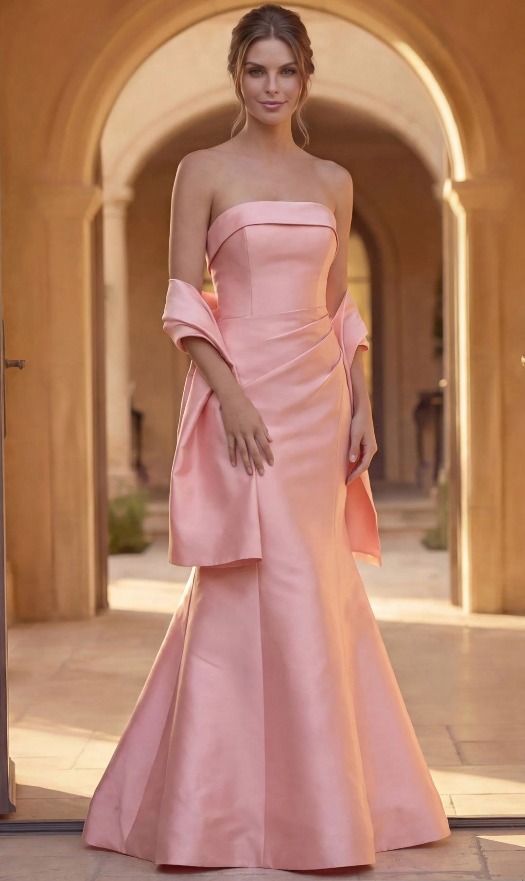 Jovani 49508 Strapless Satin Mermaid Gown - FOSTANI.com