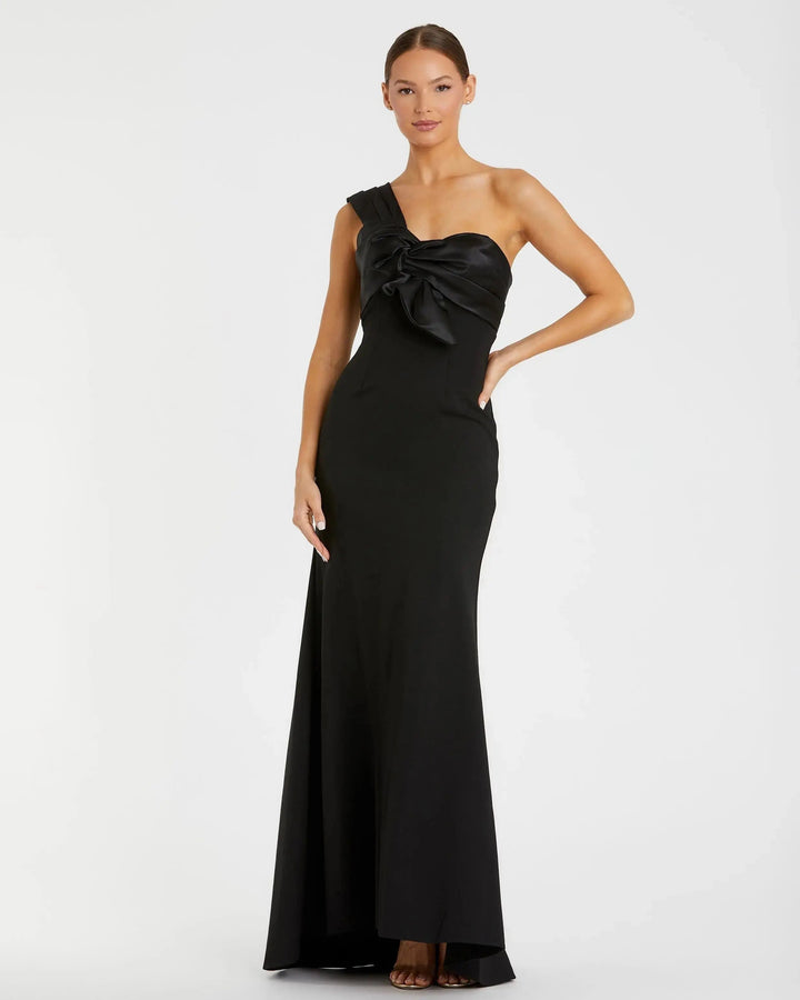 Mac Duggal 49547 One Shoulder Draped Trumpet Gown