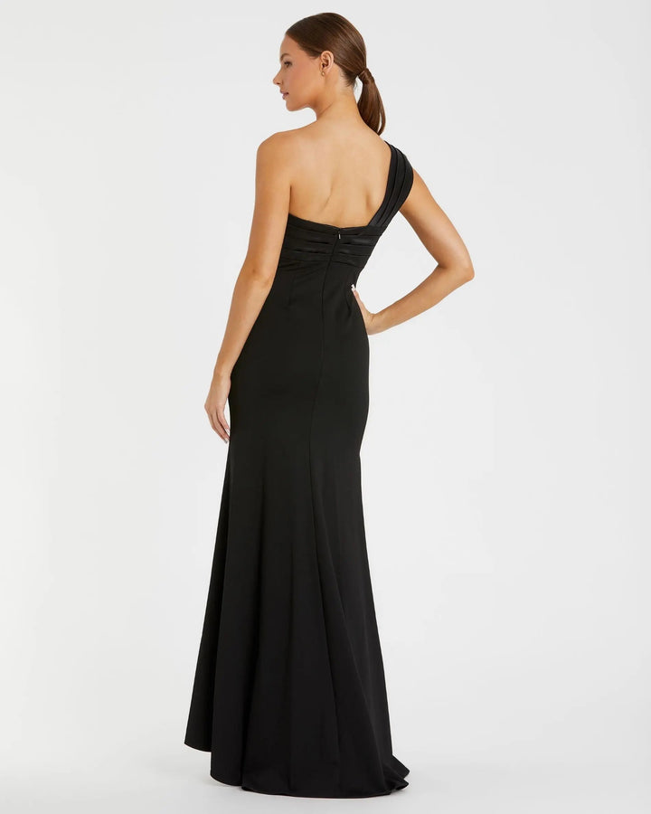 Mac Duggal 49547 One Shoulder Draped Trumpet Gown