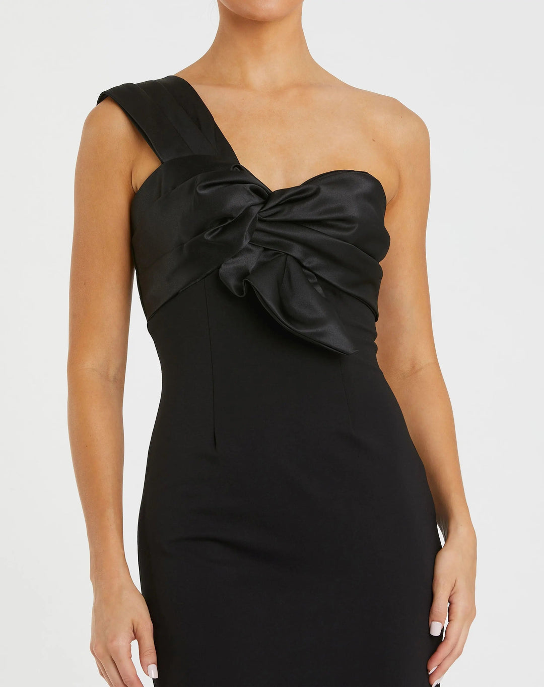 Mac Duggal 49547 One Shoulder Draped Trumpet Gown