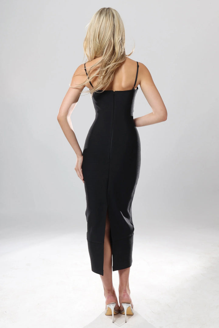 Jovani 53436 Square Neckline Sleeveless Sculpted Bodycon Cocktail Dress