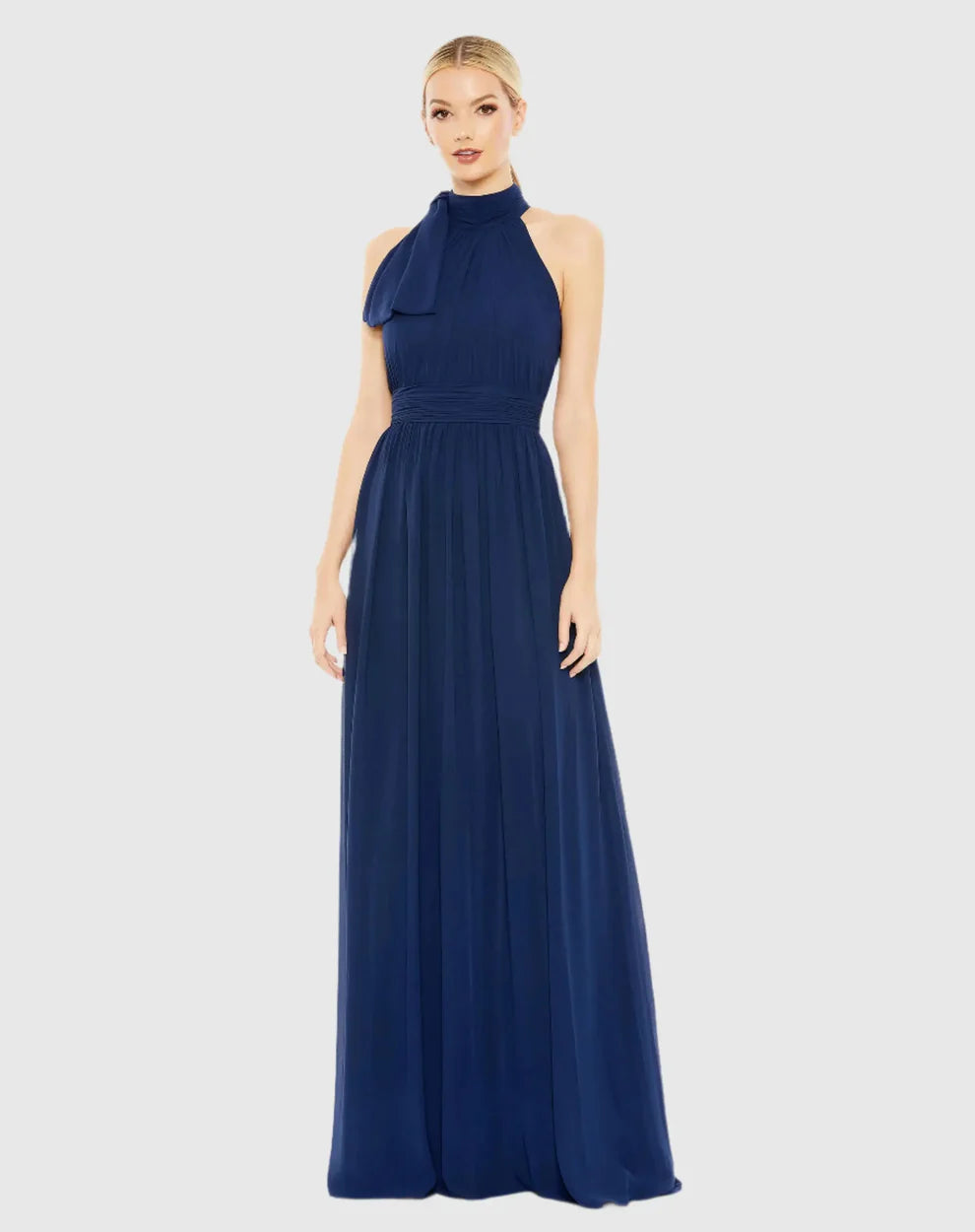 Mac Duggal 55035 High Neck Chiffon Gown