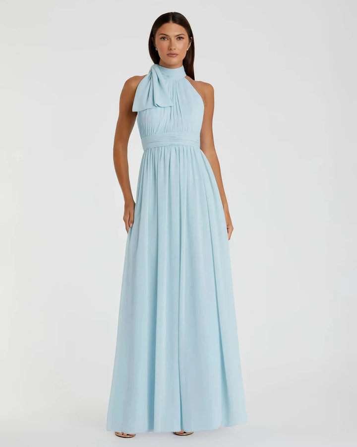 Mac Duggal 55035 High Neck Chiffon Gown