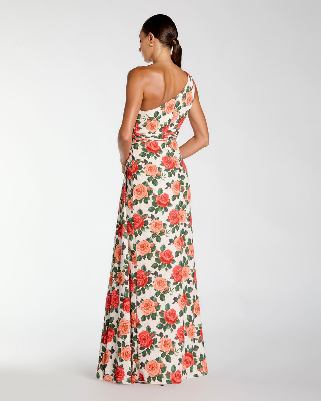 Mac Duggal 56297 Multicolor Floral One Shoulder Slit Gown - FOSTANI.com