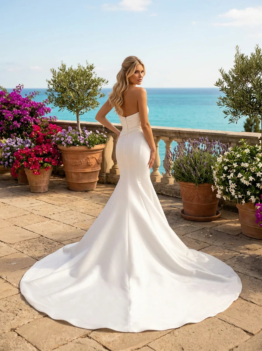 Clarisse 600506 Mermaid Detachable Floral Cape Bridal Dress