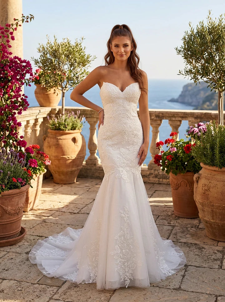 Clarisse 600514 Floral Lace Mermaid Bridal Dress