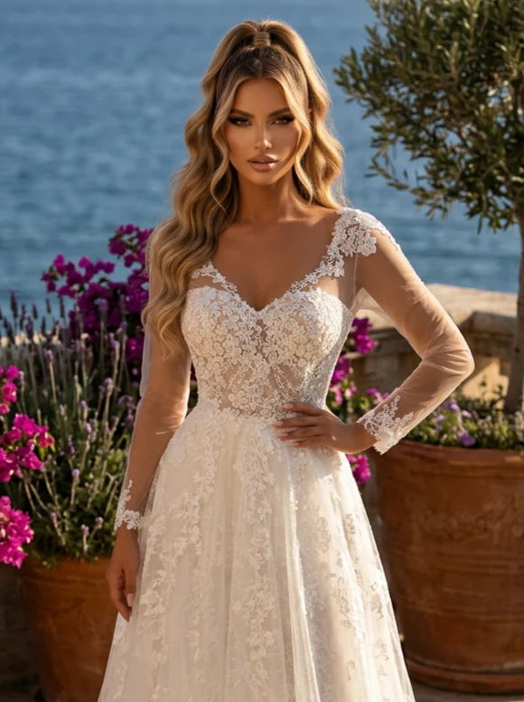 Clarisse 600533 Floral Lace Bridal Dress