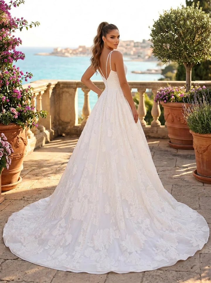 Clarisse 600536 Floral A-Line Bridal Dress