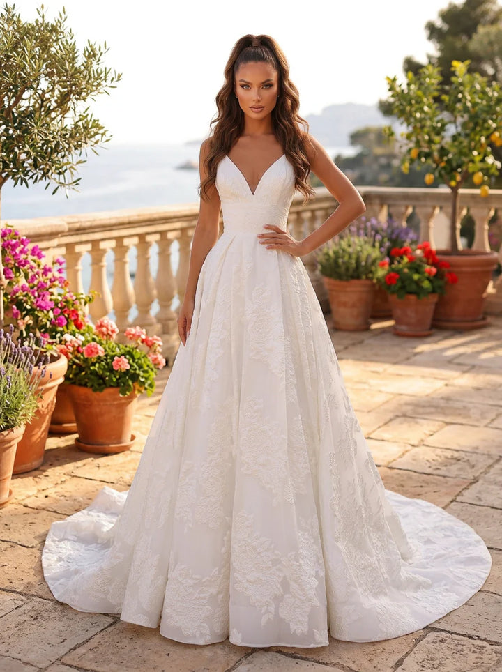 Clarisse 600536 Floral A-Line Bridal Dress