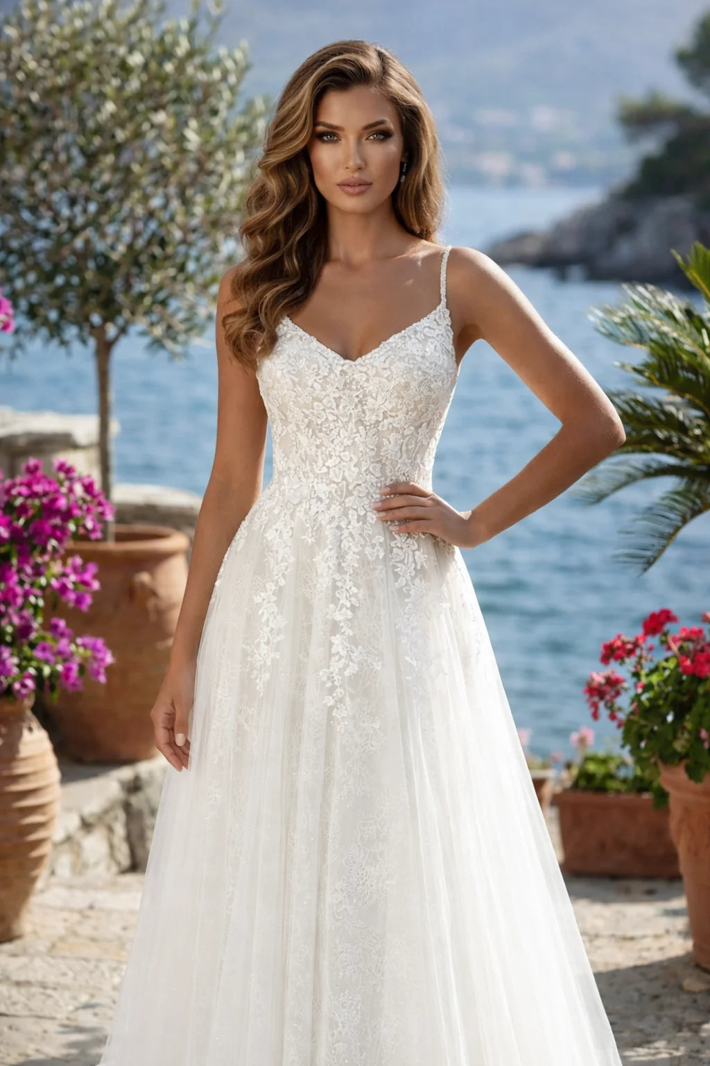 Clarisse 600542 Floral Lace Bridal Dress