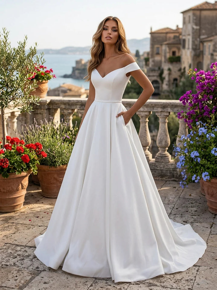 Clarisse 600546 Off Shoulder Bridal Dress