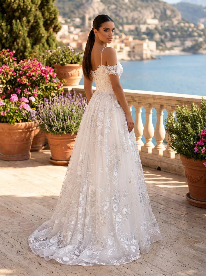 Clarisse 600548 Cold Shoulder Bridal Dress
