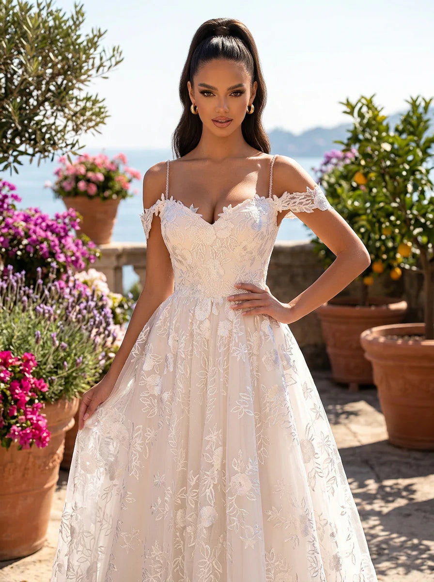 Clarisse 600548 Cold Shoulder Bridal Dress