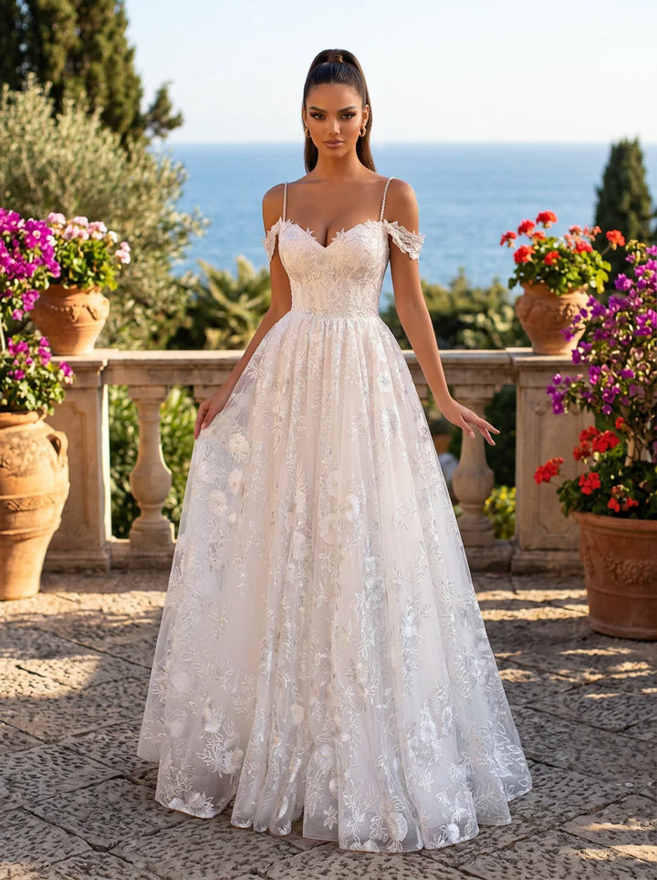 Clarisse 600548 Cold Shoulder Bridal Dress