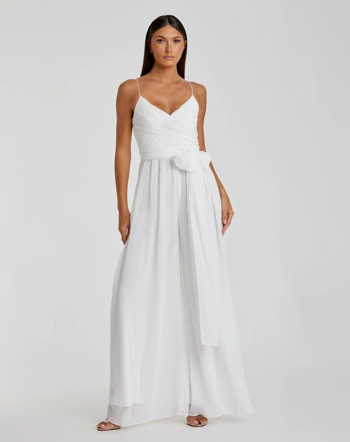 Mac Duggal 70100 Flowy Faux Wrap Jumpsuit