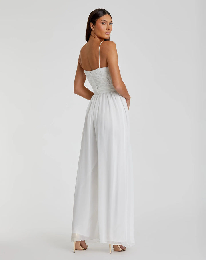 Mac Duggal 70100 Flowy Faux Wrap Jumpsuit