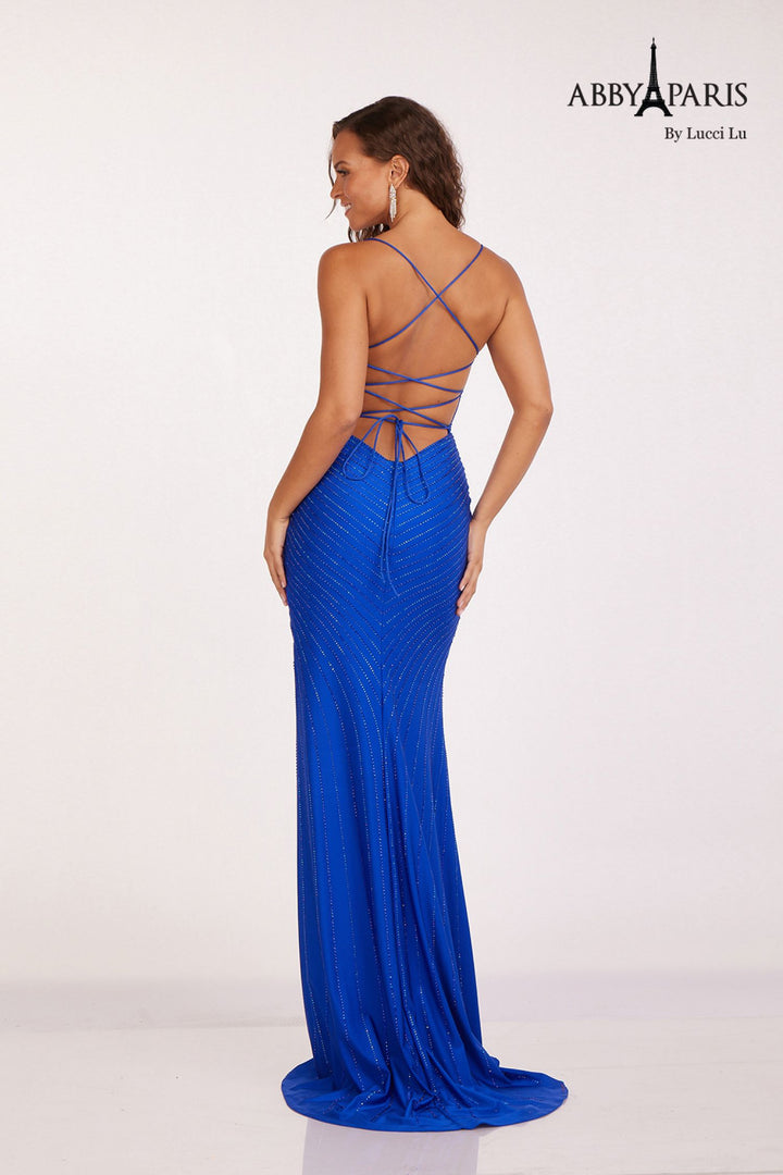 Abby Paris 90201 Sweetheart Sleeveless Rhinestone-Embellished Prom 2026 Dress