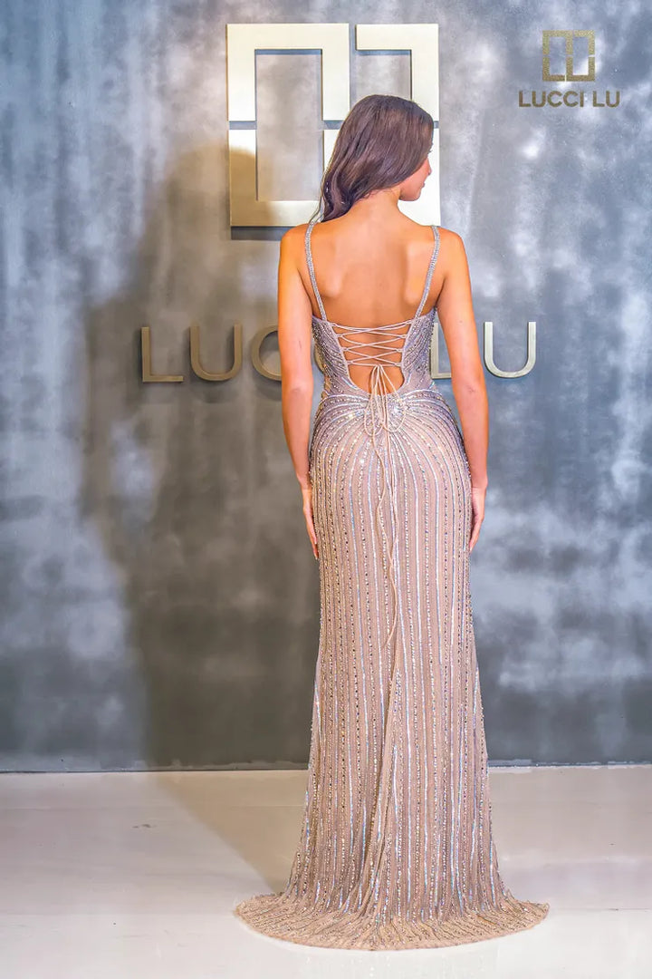 Lucci Lu 92166 Beaded High Slit Prom 2026 Dress