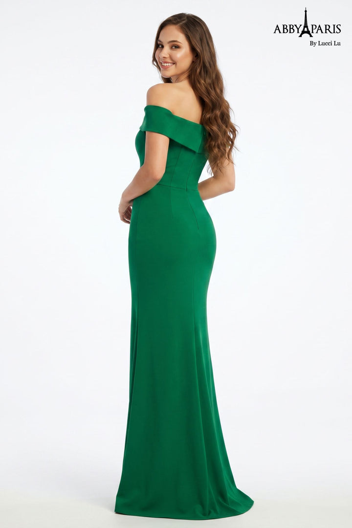 Abby Paris 93128 Off Shoulder High Slit Prom 2026 Dress