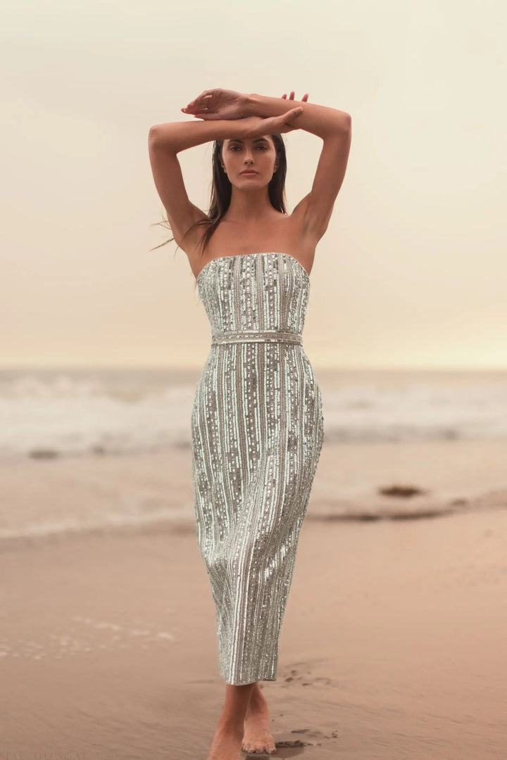 Mac Duggal 93831 Embellished Strapless Sheath Dress