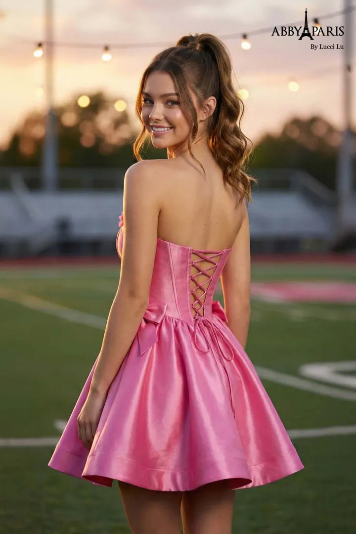 Abby Paris 94240 Strapless Corset Homecoming Dress