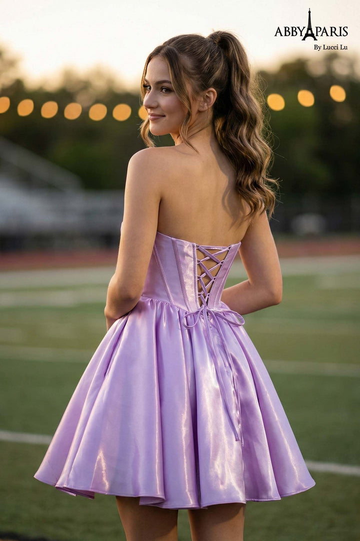 Abby Paris 94280 Strapless Sweetheart Homecoming Dress