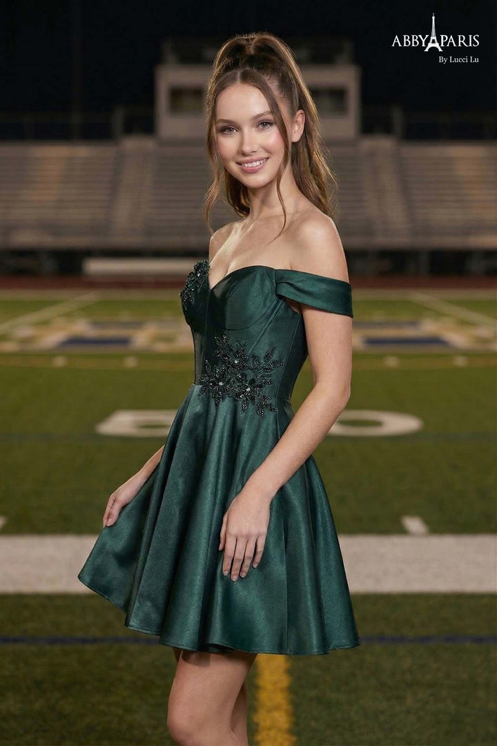 Abby Paris 94284 Off Shoulder Homecoming Dress