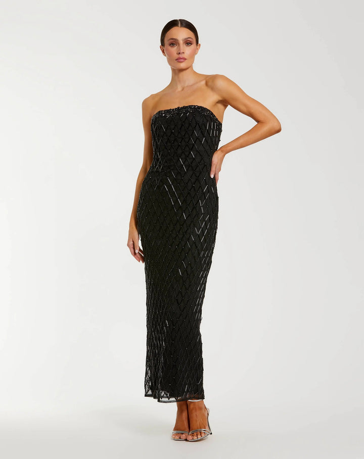 Mac Duggal 94288 Strapless Embellished Column Dress