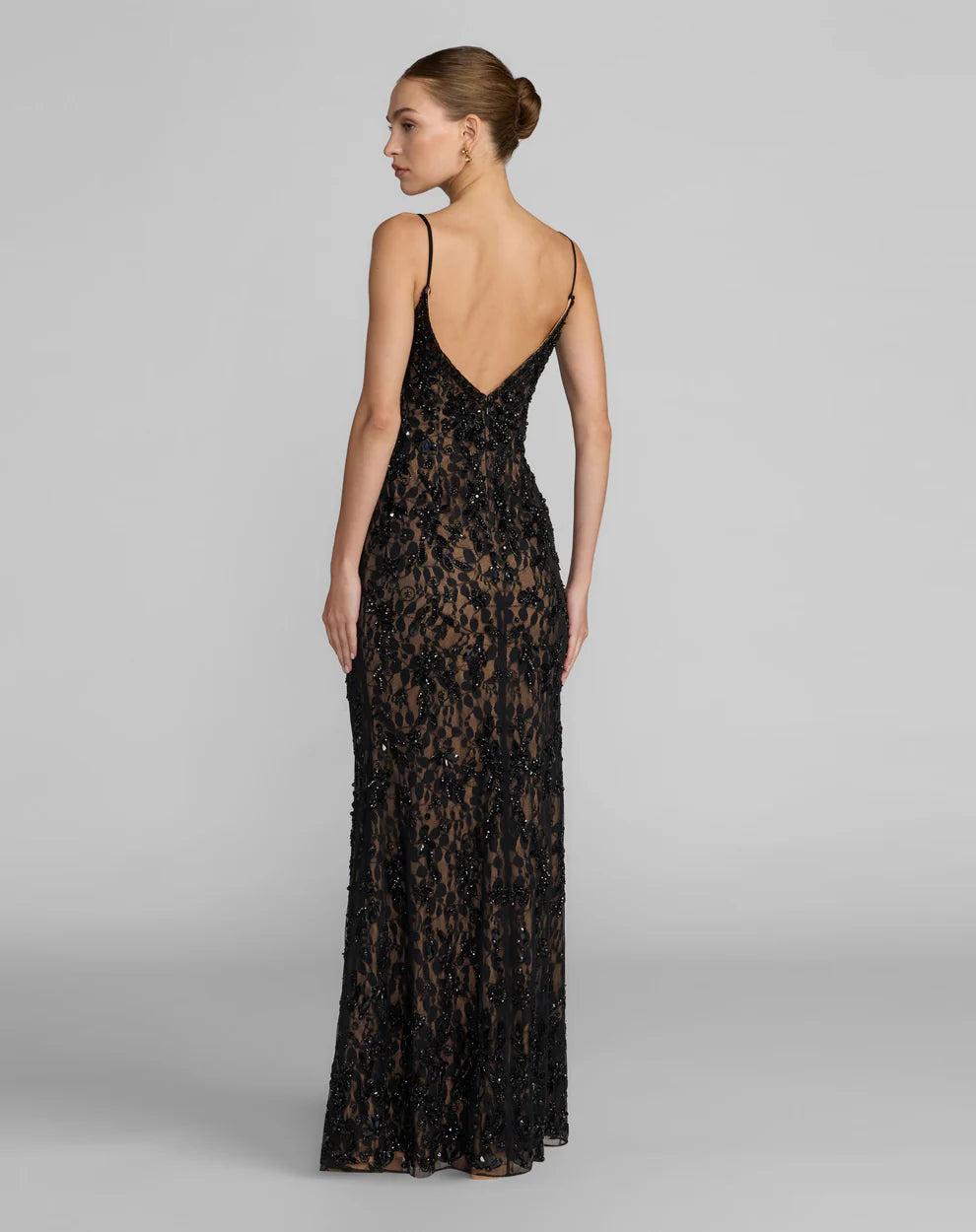 Mac Duggal 94311 Embellished Lace Sleeveless Gown