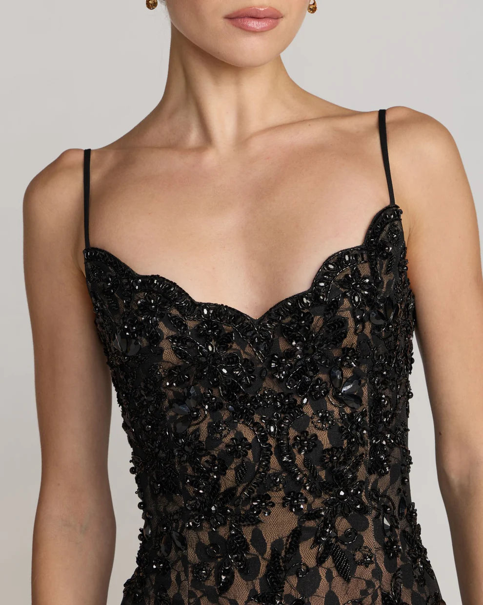 Mac Duggal 94311 Embellished Lace Sleeveless Gown