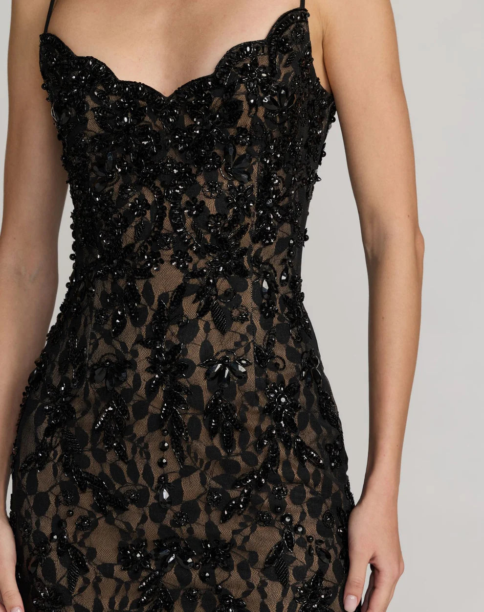 Mac Duggal 94311 Embellished Lace Sleeveless Gown