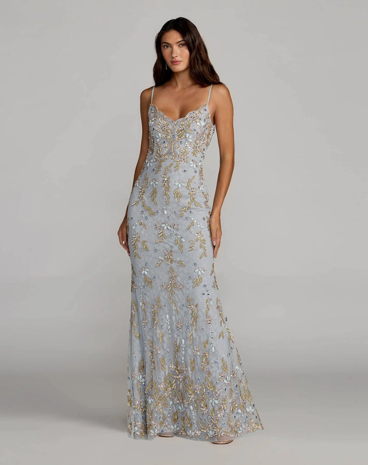 Mac Duggal 94311 Embellished Lace Sleeveless Gown
