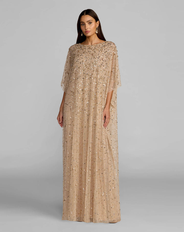 Mac Duggal 9475 Sequin Embellished Kaftan Gown