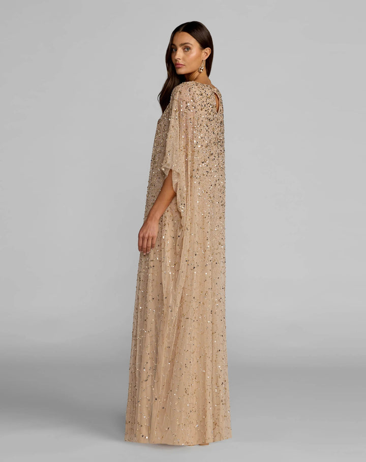 Mac Duggal 9475 Sequin Embellished Kaftan Gown
