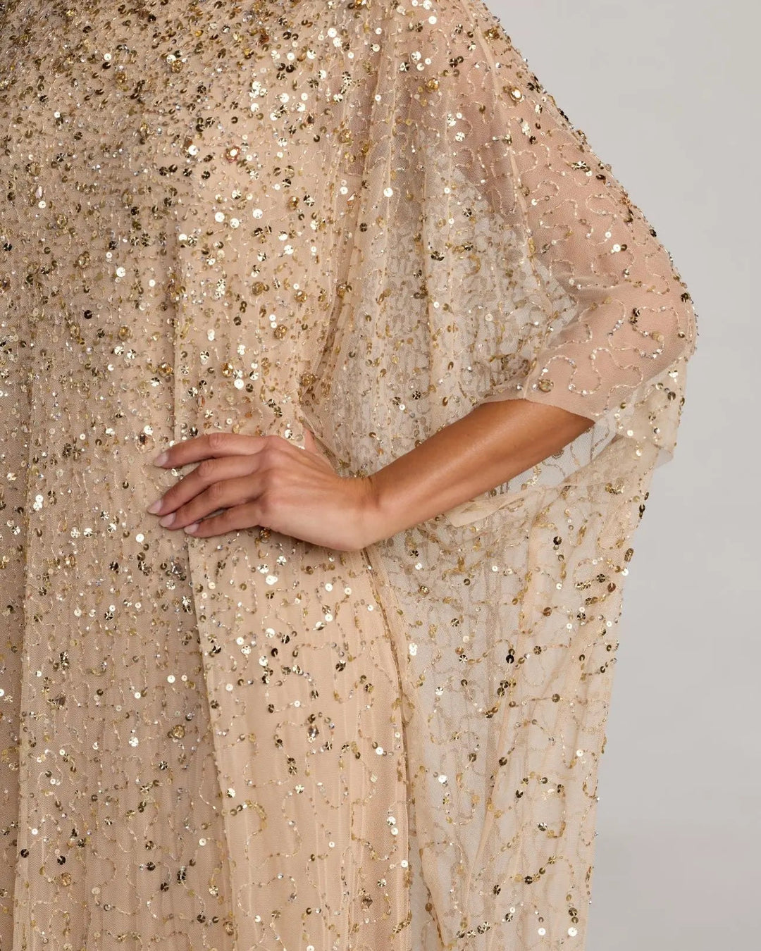 Mac Duggal 9475 Sequin Embellished Kaftan Gown