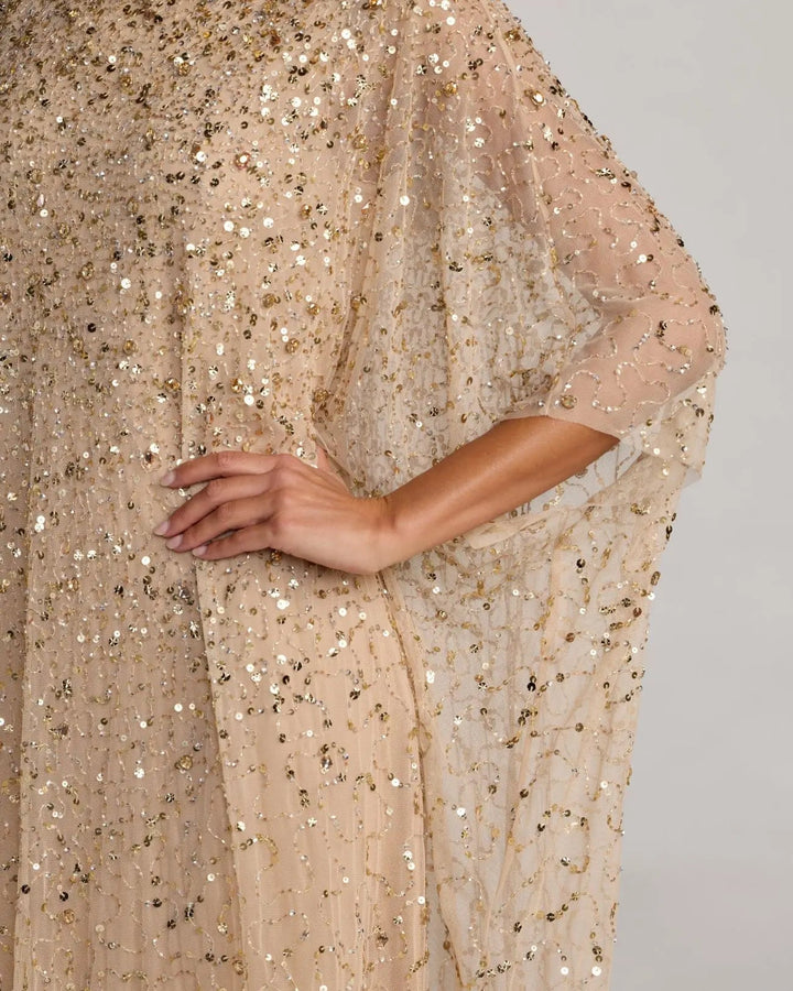Mac Duggal 9475 Sequin Embellished Kaftan Gown
