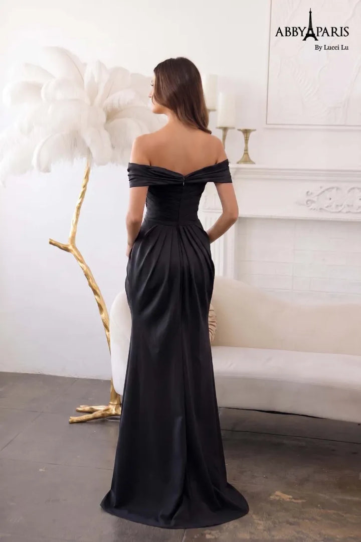 Abby Paris 96084 Off Shoulder High Slit Prom 2026 Dress
