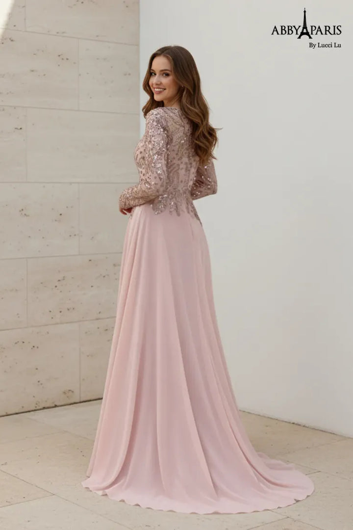 Abby Paris 96095 Beaded Mother of the Bride Dress