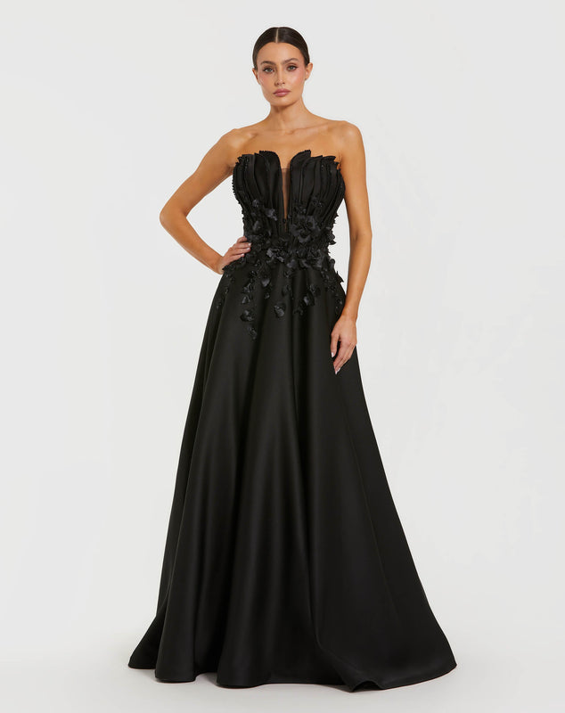 Mac Duggal 67911 Ruffle Tiered Cut-Out Chiffon Gown