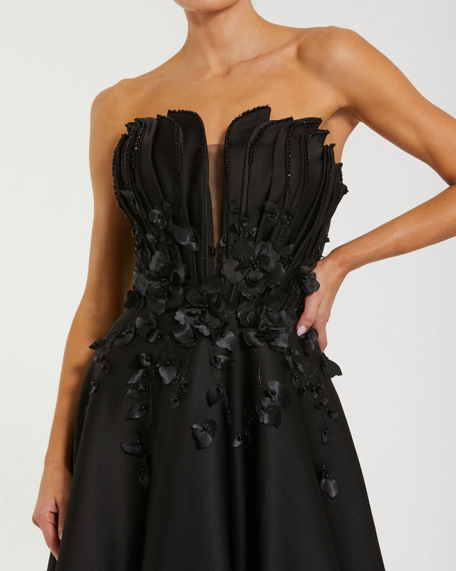 Mac Duggal 67911 Ruffle Tiered Cut-Out Chiffon Gown