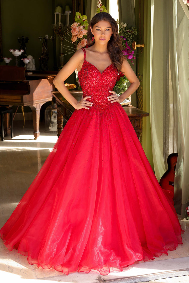 Ava Presley 29522 Beaded Spaghetti Strap Evening Dress