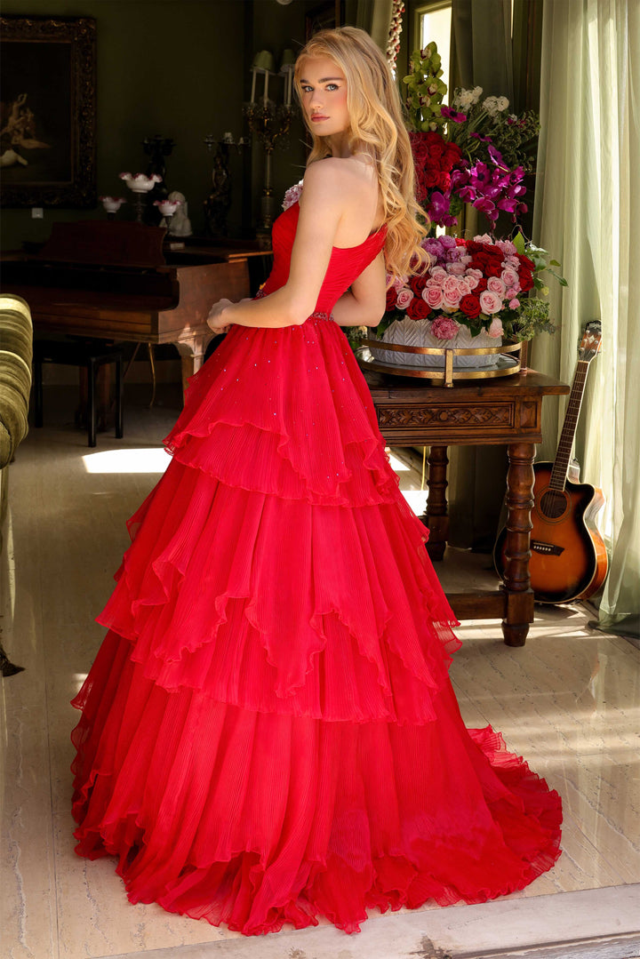 Ava Presley 29131 Asymmetrical Off-Shoulder Prom 2026 Dress