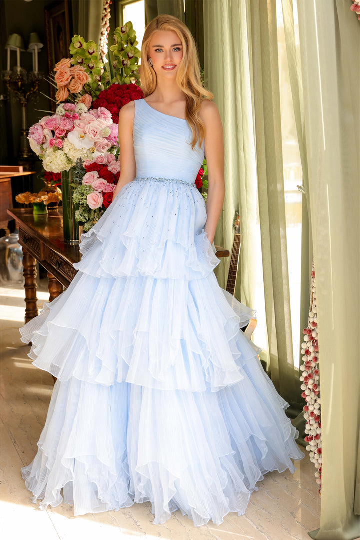 Ava Presley 29131 Asymmetrical Off-Shoulder Prom 2026 Dress