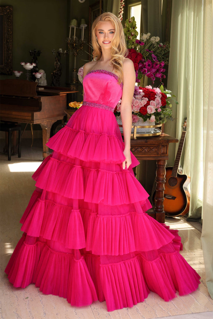Ava Presley 29529 Ruffled Open Back Prom 2026 Dress